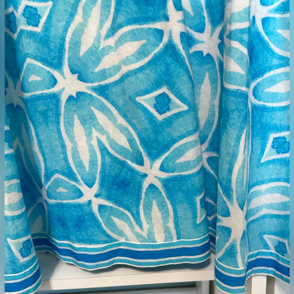New Never Worn SZ S Islapayal Vibrant Blue Midi Shirt Dress tie waist - Picture 6 of 11